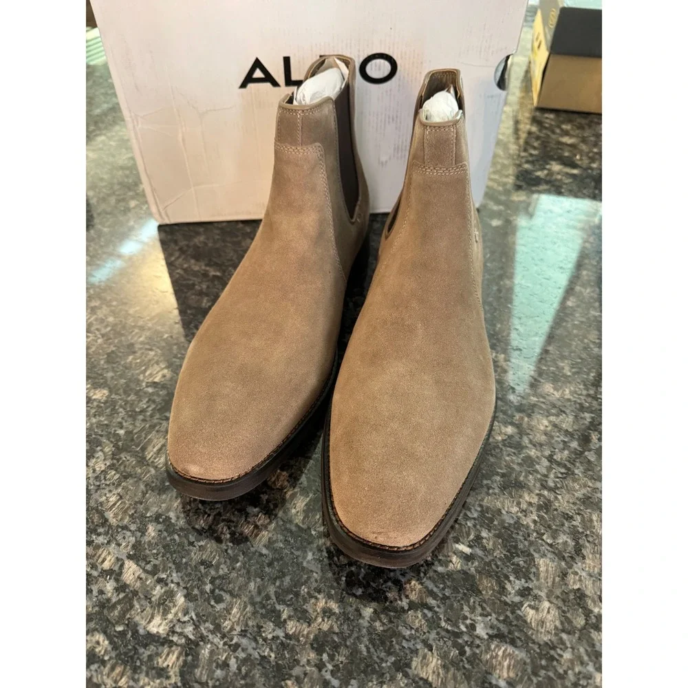 Aldo Hunter-244 Mens Tan Suede Chelsea Boots Size‎ 13 Aldo Flex Pull On Boot